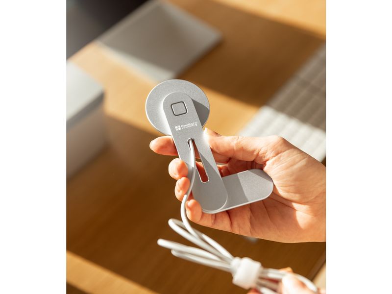 Sandberg-441-53-Caricabatterie-per-dispositivi-mobili-Smartphone-Grigio-USB-Carica-wireless-Auto-Interno--ScreenMount-M