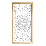 ROSES - Moduli Decorativi in Legno e PVC bianco / 73x73 cm