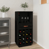 Portabottiglie-Nero-45x34x100-cm-in-Legno-Massello-di-Pino