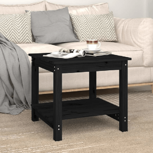 Tavolino-da-Salotto-Nero-50x50x45-cm-in-Legno-Massello-di-Pino