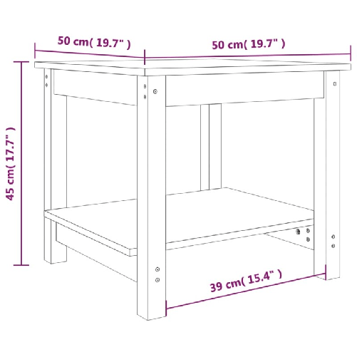 Tavolino-da-Salotto-Nero-50x50x45-cm-in-Legno-Massello-di-Pino