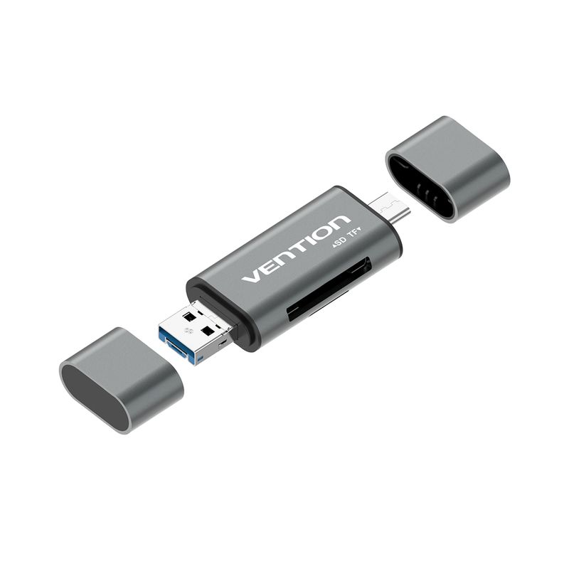 Vention-CCHH0-lettore-di-schede-USB-Type-A-USB-Type-C-Micro-USB-Grigio