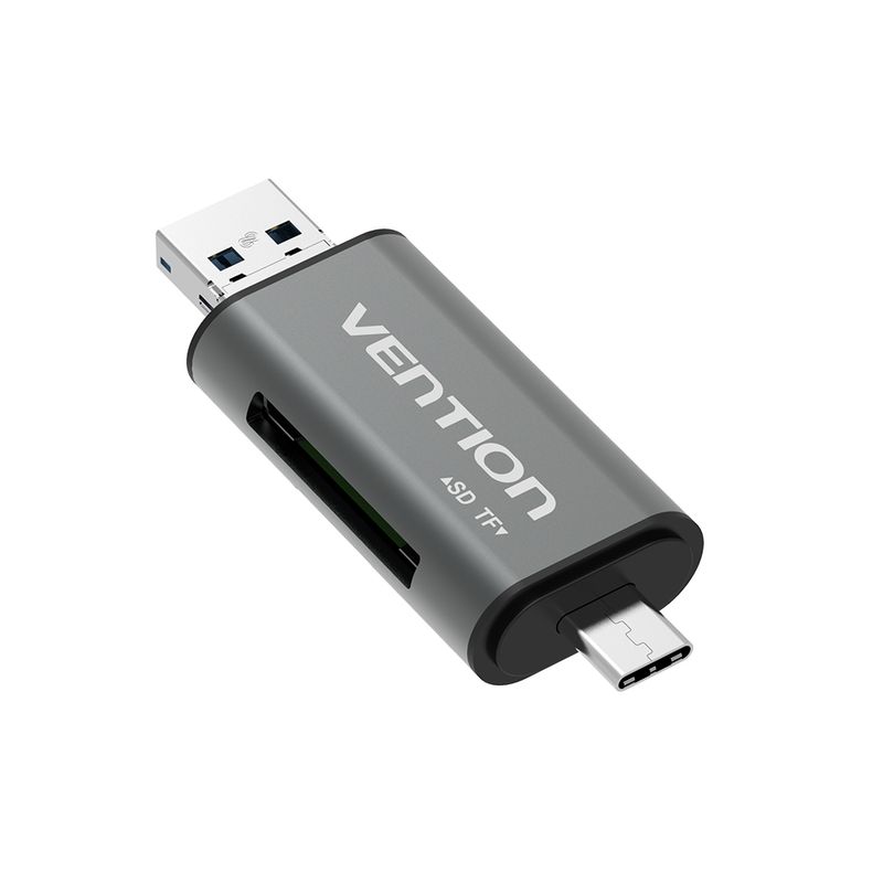 Vention-CCHH0-lettore-di-schede-USB-Type-A-USB-Type-C-Micro-USB-Grigio