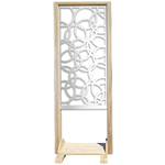 CERCHI SMALL - Separè  - Paravento modulabile - 70x190cm - in Legno e PVC nero