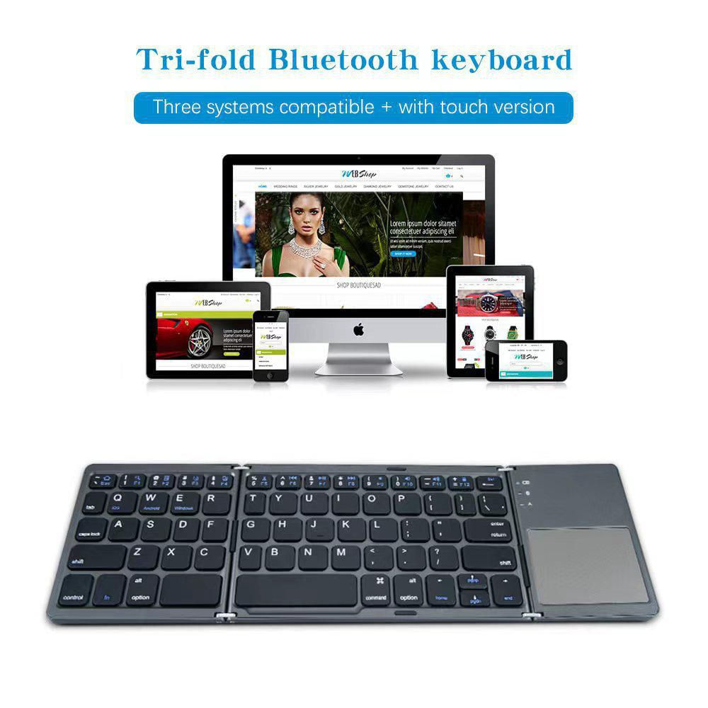 CoreParts MSPP8044 ricambio per cellulare (Foldable wireless US/English - keyboard with touch, Dark - Grey - Warranty: 1