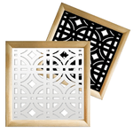 BELLATOR - Moduli Decorativi in Legno e PVC nero / 47x94 cm