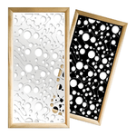 BAKTERIA - Moduli Decorativi in Legno e PVC nero / 98x98 cm