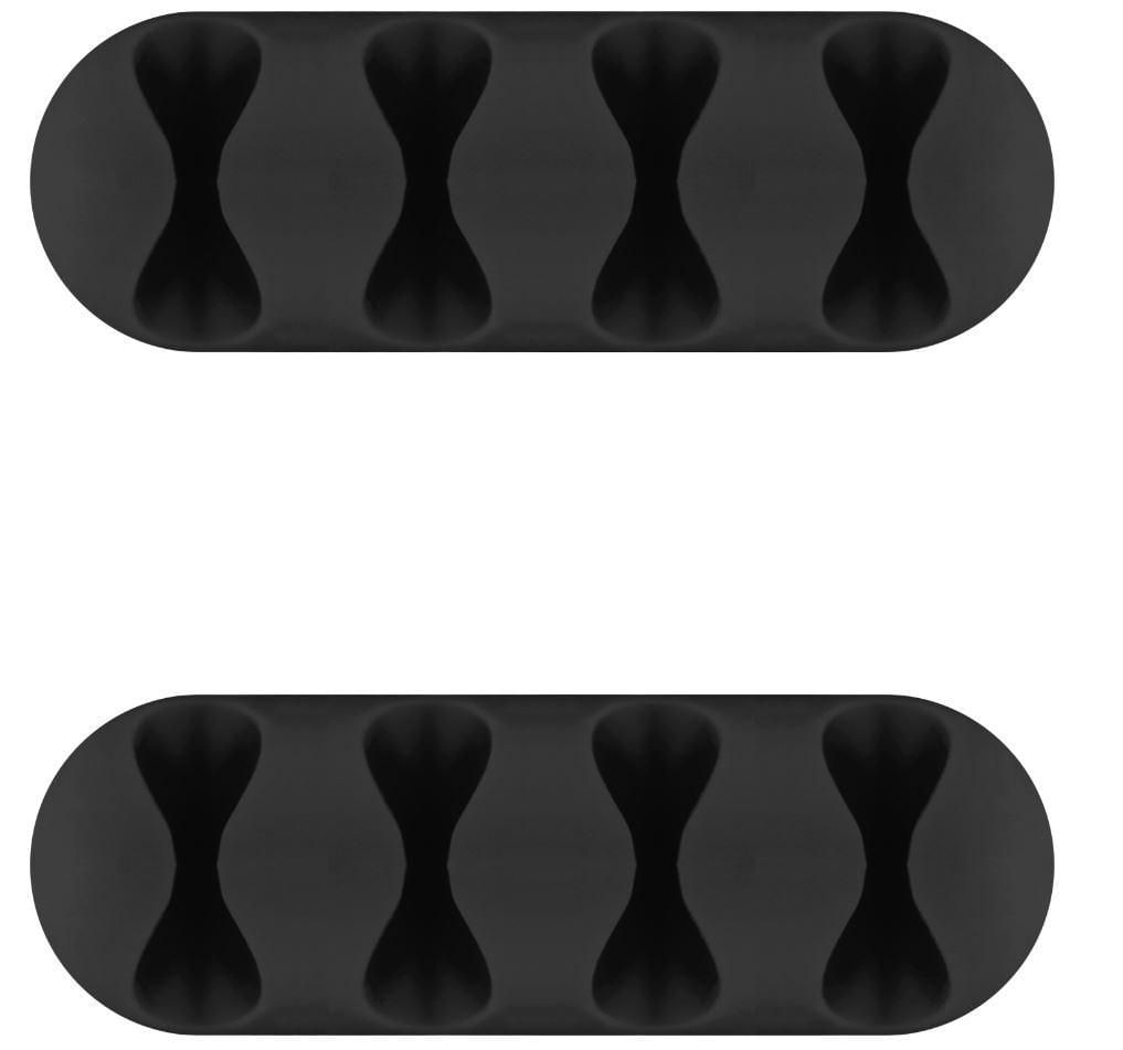 Microconnect CABLEMANA-16 organizer per cavi Supporto per cavo Pavimento Nero 2 pezzo[i] (Cable management 4 slot - 2pcs