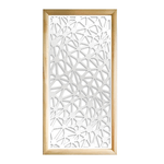 ATOM - Moduli Decorativi in Legno e PVC bianco / 47x94 cm