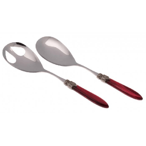 Rivadossi Set 2 Pezzi Posate da Insalata Laura Acciaio Inox