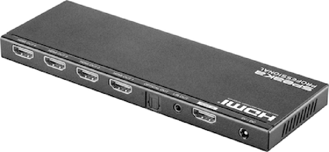SpeaKa Professional  Splitter HDMI SpeaKa Professional a 4 porte con convertitore integrato 4096 x 2160 Pixel Nero (SP