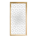 ELLISSE - Moduli Decorativi in Legno e PVC bianco / 73x148 cm