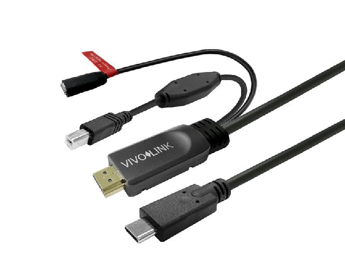 Vivolink Touchscreen Cable with - charger 7.5m Black - Warranty: 144M