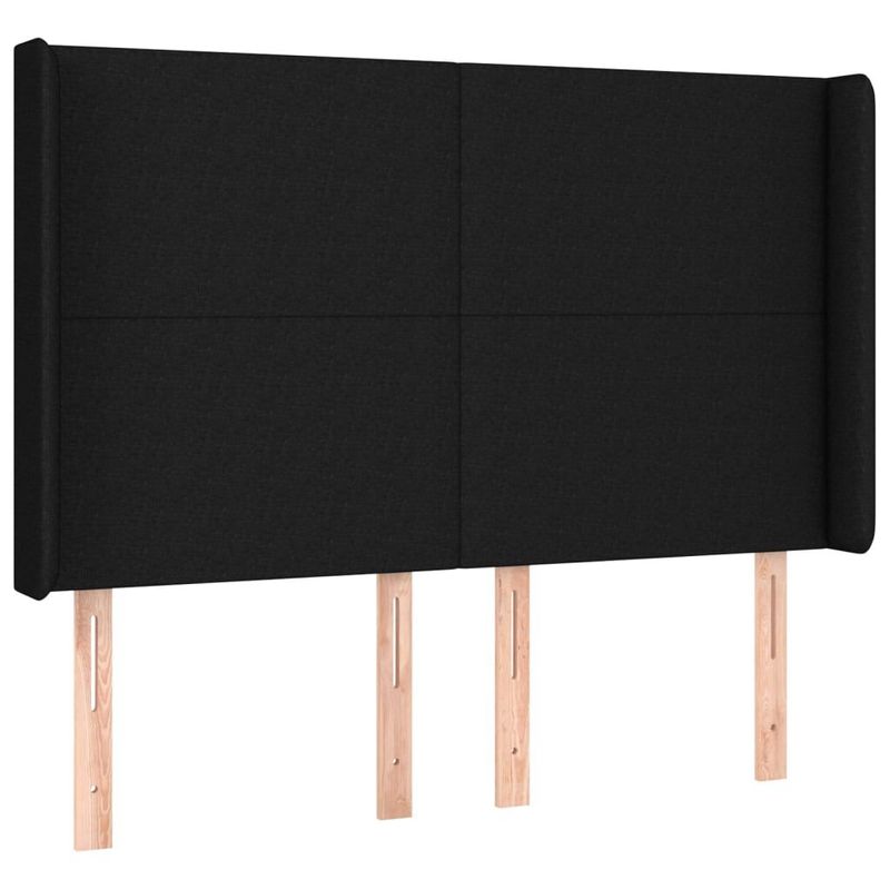 Testiera-ad-Orecchio-Nera-147x16x118-128-cm-in-Tessuto