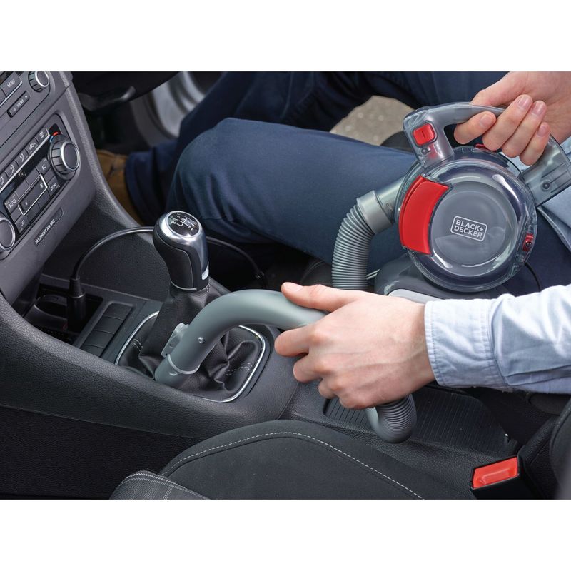 Black-Decker-PD1200AV-XJ-Dustbuster-Flexi-Aspirapolvere-per-Auto--056-L-12-V-Tecnologia-Ciclonica-Grigio-Rosso