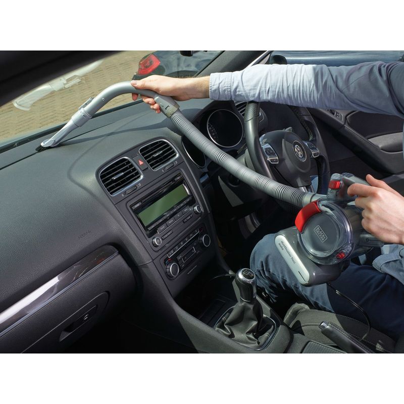 Black-Decker-PD1200AV-XJ-Dustbuster-Flexi-Aspirapolvere-per-Auto--056-L-12-V-Tecnologia-Ciclonica-Grigio-Rosso