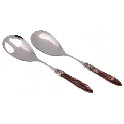 Rivadossi Set 2 Pezzi Posate da Insalata Laura Acciaio Inox