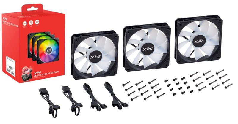 Adata-Xpg-Ventola-Case-Vento-R-120-Argb-Black--3-Pezzi--120Mm-Pwm