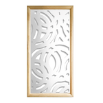 CERCHI LARGE - Moduli Decorativi in Legno e PVC nero / 73x148 cm