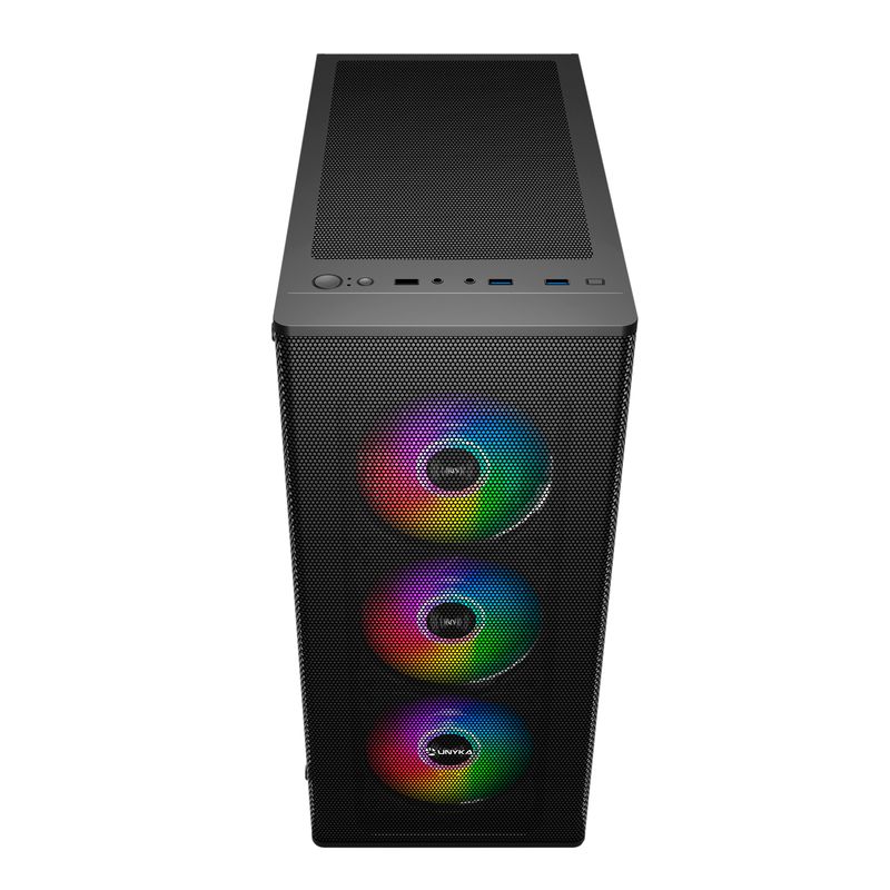 UNYKAch-Gaming-Mir-100-Desktop-Nero-Trasparente