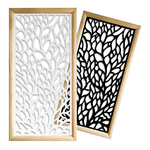 CODIUM - Moduli Decorativi in Legno e PVC bianco / 48x48 cm