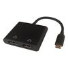 Deltaco-USBC-2DP-cavo-e-adattatore-video-01-m-USB-tipo-C-2-x-DisplayPort-Nero--USB-C-MST-HUB-2x-4K-60Hz-DP-x-2-black
