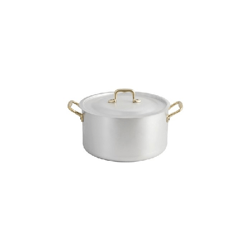 Casseruola professionale In Alluminio 2 Manici Ottone Con Coperchio