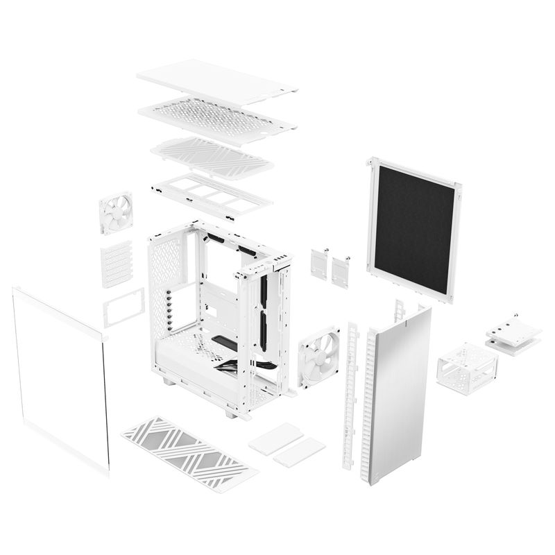 Fractal-Design-Define-7-Compact-Bianco--Fractal-Design-Define-7-Compact--White-TG--Gaming-Case-w--Clear-Glass-Window-ATX