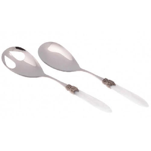 Rivadossi Set 2 Pezzi Posate da Insalata Laura Acciaio Inox