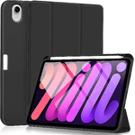 ESTUFF MIAMI 21,1 cm [8.3] Custodia a libro Nero (Cover for MIAMI Pencil Case iPad Mini - 6. Black PU leather front - wi