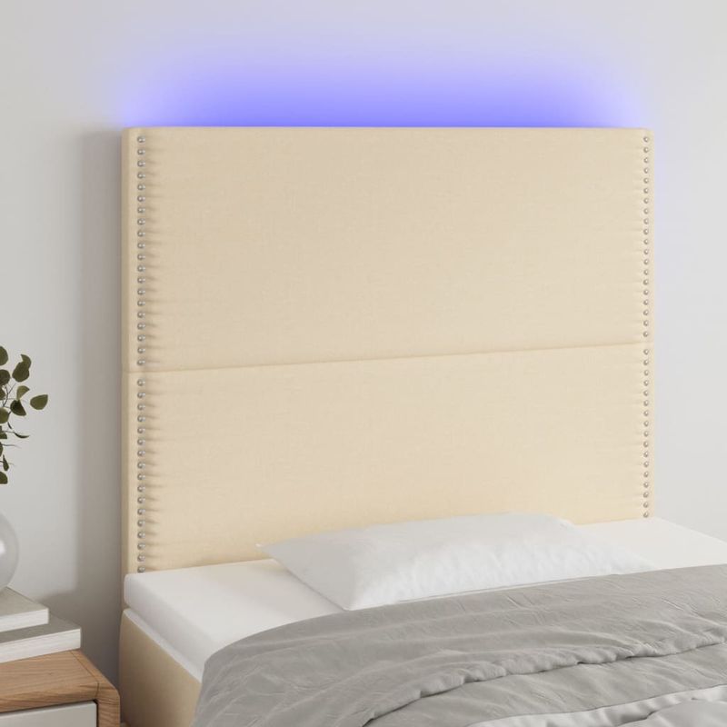 Testiera-a-LED-Crema-144x5x78-88-cm-in-Tessuto