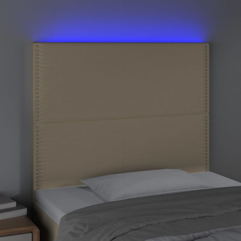 Testiera-a-LED-Crema-144x5x78-88-cm-in-Tessuto