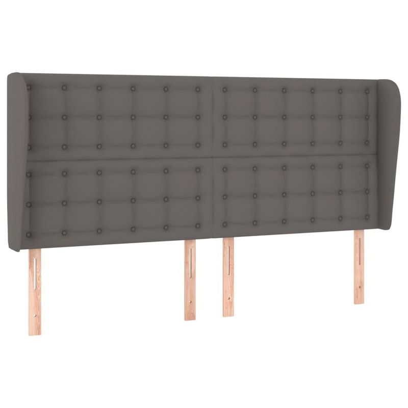Testiera-ad-Orecchio-Grigio-203x23x118-128cm-in-Similpelle
