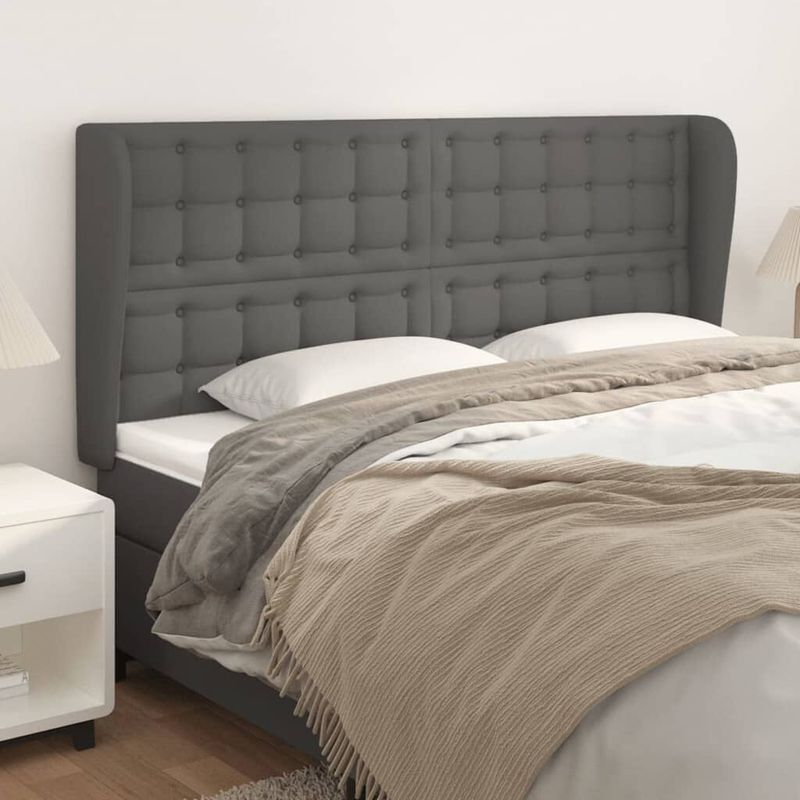 Testiera-ad-Orecchio-Grigio-203x23x118-128cm-in-Similpelle
