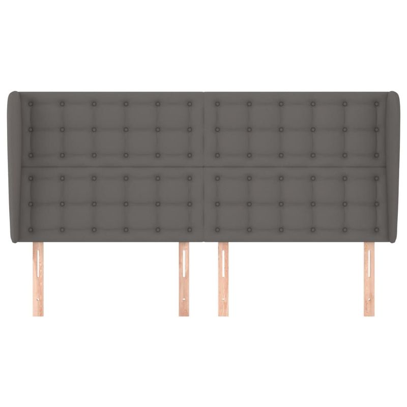 Testiera-ad-Orecchio-Grigio-203x23x118-128cm-in-Similpelle