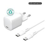 ESTUFF ES637600 Caricabatterie per dispositivi mobili Smartphone, Tablet Bianco AC Interno (INFINITE Charger Kit PD 20W