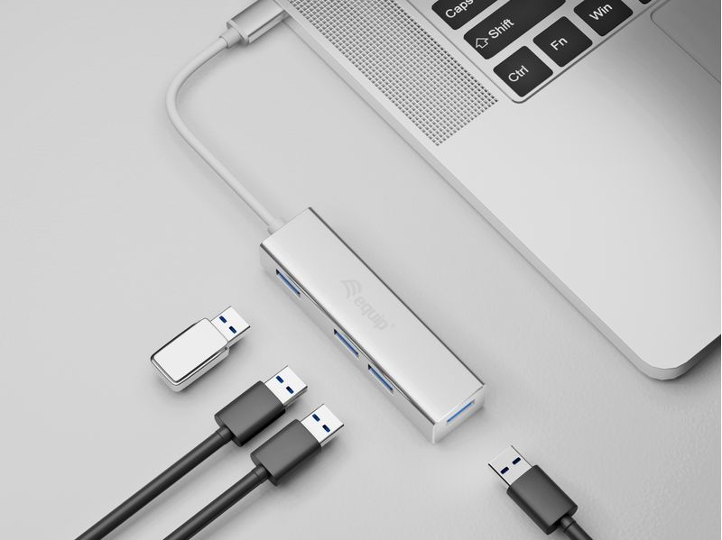 Equip-128958-hub-di-interfaccia-USB-3.2-Gen-1--3.1-Gen-1--Type-C-5000-Mbit-s-Argento--Equip-128958-USB-C-to-4-port-USB-3
