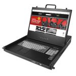 Lindy Console KVM LINDY LCD 17" Full HD HDMI, DisplayPort & VGA - con tastiera E touchpad - 21710
