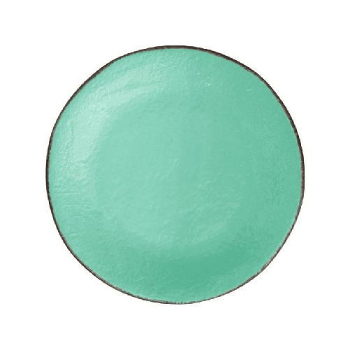 Vassoio Tondo in Ceramica cm 31 - Colore Verde Acqua Tiffany - Preta