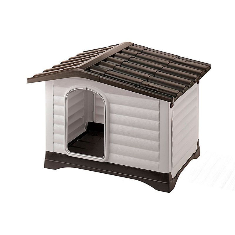 Ferplast-Cuccia-Cane-Esterno-Casetta-per-Cani-Cuccia-per-Cani-Taglia-Grande-Lato-Apribile-Sistema-di-Drenaggio-Griglia-di-Aerazione-111-x-84-x-h-79-cm-DOGVILLA-110-Cuccia-Cane-Plastica