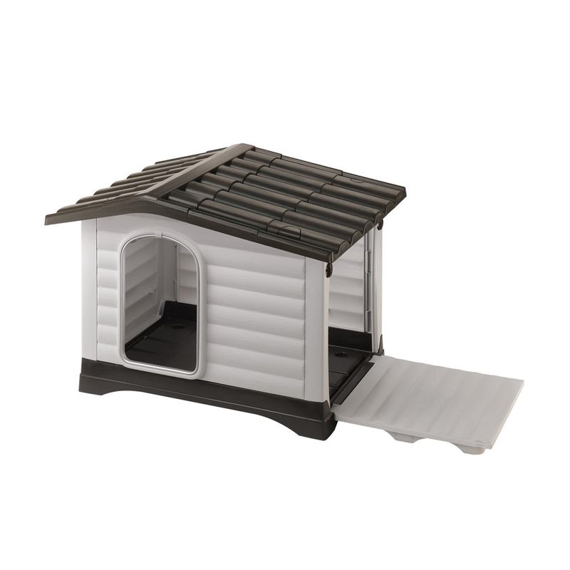 Ferplast-Cuccia-Cane-Esterno-Casetta-per-Cani-Cuccia-per-Cani-Taglia-Grande-Lato-Apribile-Sistema-di-Drenaggio-Griglia-di-Aerazione-111-x-84-x-h-79-cm-DOGVILLA-110-Cuccia-Cane-Plastica