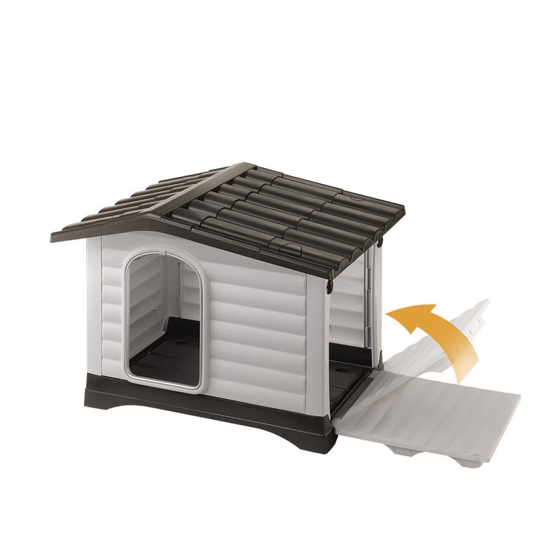 Ferplast-Cuccia-Cane-Esterno-Casetta-per-Cani-Cuccia-per-Cani-Taglia-Grande-Lato-Apribile-Sistema-di-Drenaggio-Griglia-di-Aerazione-111-x-84-x-h-79-cm-DOGVILLA-110-Cuccia-Cane-Plastica