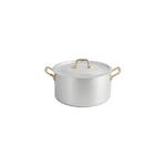 Casseruola professionale In Alluminio 2 Manici Ottone Con Coperchio