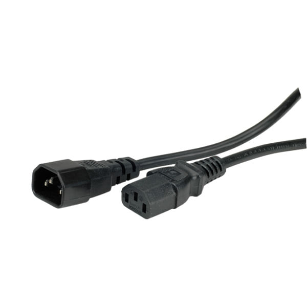 Value-19.99.1505-cavo-di-alimentazione-Nero-05-m-Accoppiatore-C14-Accoppiatore-C13--VALUE-Power-Cable-C14-to-C13.-Black