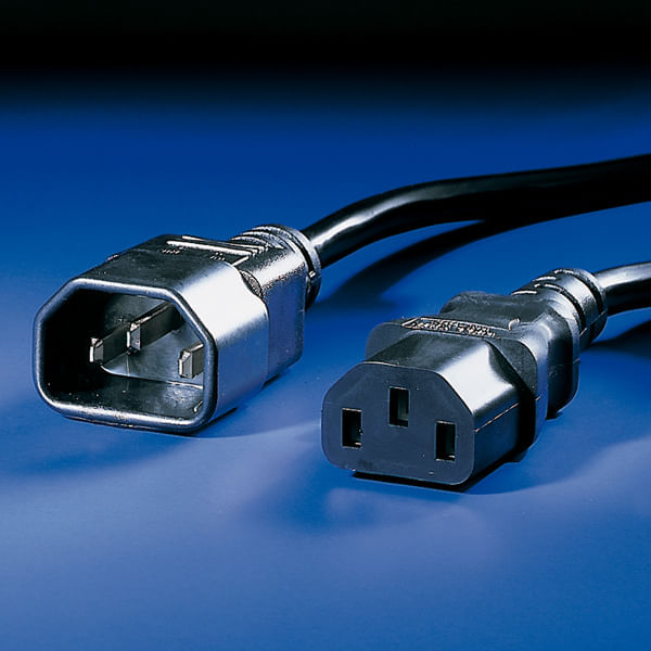 Value-19.99.1505-cavo-di-alimentazione-Nero-05-m-Accoppiatore-C14-Accoppiatore-C13--VALUE-Power-Cable-C14-to-C13.-Black