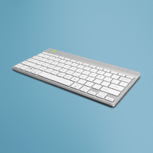 R-Go Tools Compact Break RGOCOUSWLWH tastiera Bluetooth QWERTY Inglese US Bianco (Compact Break ergonomic - keyboard, QW