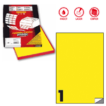 MARKIN Etichette adesive C/503 - in carta - permanenti - 210 x 297 mm - 1 et/fg - 100 fogli - giallo fluo - Markin