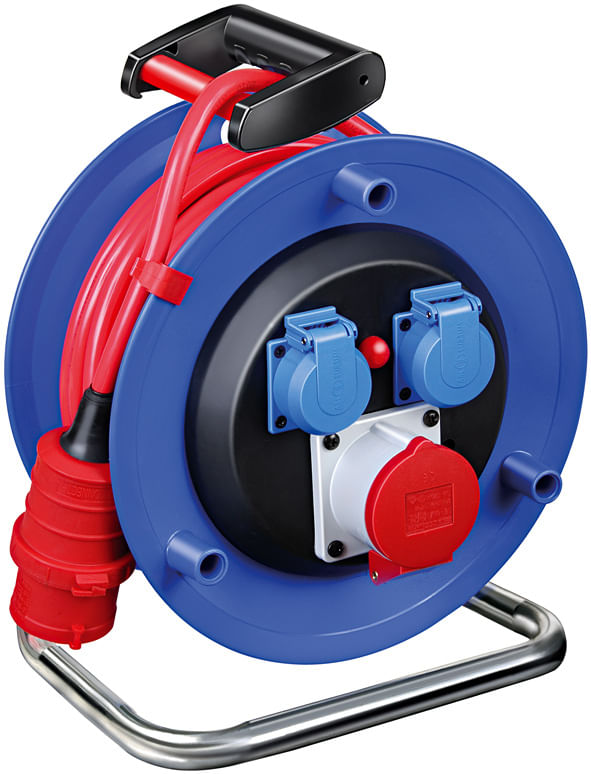 Brennenstuhl 1182770 prolunghe e multiple 25 m 3 presa(e) AC Interno/esterno Nero, Blu, Rosso, Bianco