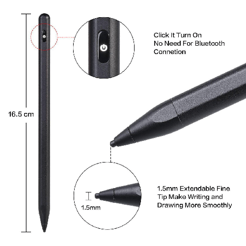 CoreParts-MOBX-ACC-011-penna-per-PDA-20-g-Nero--Stylus-Pen-iPad---Active-Stylus-Pen-for-all---iPad-Black-Colour---Warra