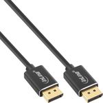 InLine Cavo DisplayPort 1.4 Slim - 8K4K - nero - contatti placcati oro - 0,5 m